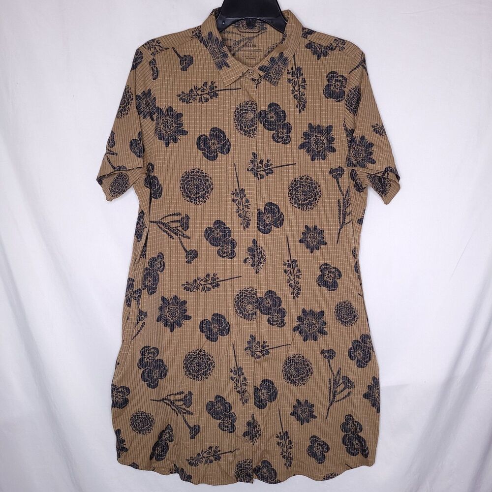 Roark Dress Medium Brown Floral Bless Up Perforated Breathability